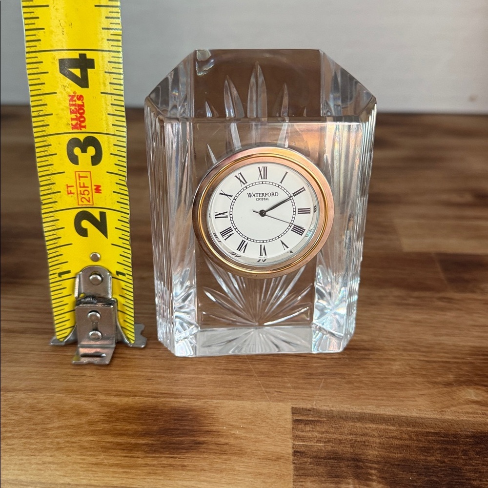 Waterford Crystal Clock with Gold Trim - Picture 9 of 11